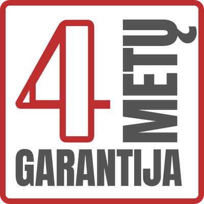 4 metų gamintojo garantija
